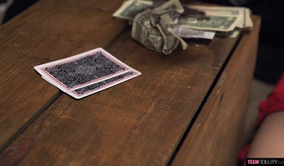 A tattoed guy fills a cute little teen cunt with his thick, hot and dense cum