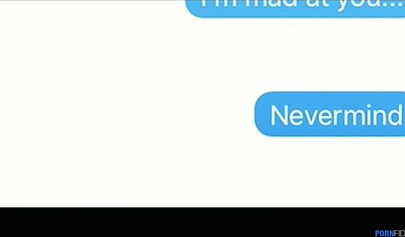 Cute teen in a g string has a fight with her boyfriend resulting in make up sex