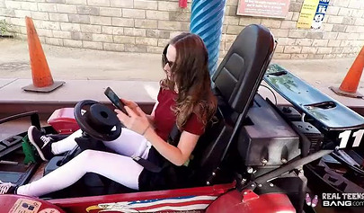 Cute teen Jillian sucks and fucks a fat dick then gets a reward in her mouth