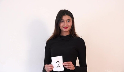 A few cute Czech teen babes try out casting for porn