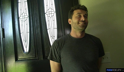 Sleazy blonde teen with huge tits fucks an older guy in a hotel room