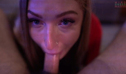 Beautiful teen Skylar Snow once again proves shes a queen of blowjobs