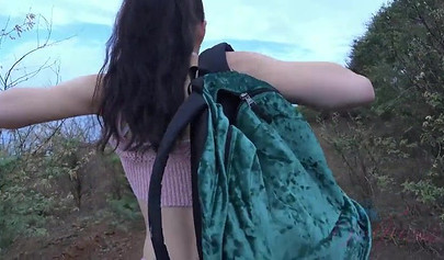 Innocent looking teen babe with small tits fucks on a beach and swallows a load