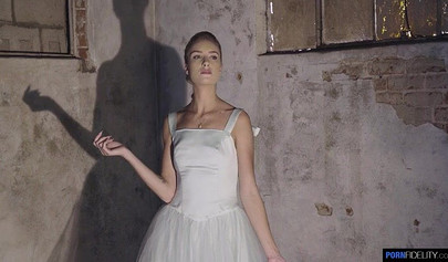 A beautiful blonde teen Mazzy Grace chokes on a dick and gets drowned in cum