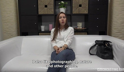 A young teen Sara goes to casting for some vanilla porn and gets the role