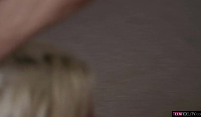 An 18+ hot blonde babe Kiara Cole fucks in a lovely home