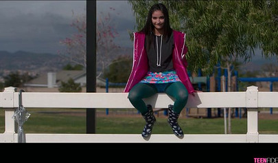 Big hairy guy manages to score an 18+ petite hottie