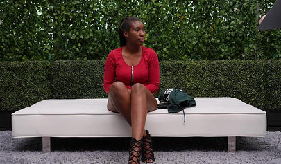 Busty ebony nubile swallows a huge white cock and gets her pussy pounded rough