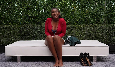 Busty ebony nubile swallows a huge white cock and gets her pussy pounded rough