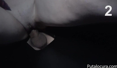 Lusty teen sucking and fucking multiple cocks in gloryhole and swallowing cum