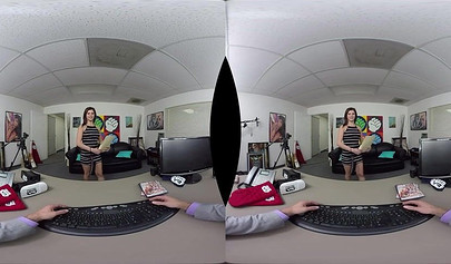 Busty teen Leah Gotti gives an amazing blowjob and rides a big hard cock in VR