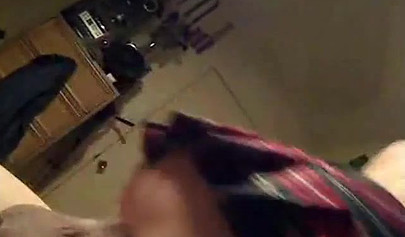 Cute amateur teen schoolgirl takes a big hard cock in both of her young holes