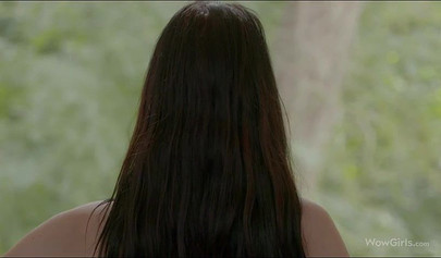 Three gorgeous skinny nubiles sensually caressing licking and fingering each other