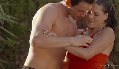 Boxer teen babe turns sparring match into hot steamy sex round and swallows cum