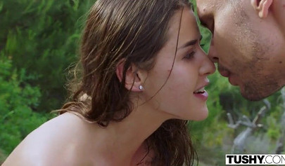 Teen gets pinned down and her tight pussy gets drilled by hung hot lover's cock