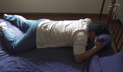 Submissive Asian cutie has her bedroom invaded and her tits are then sucked on