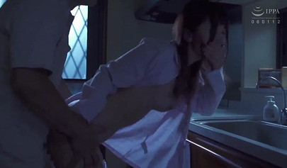 Submissive Asian cutie has her bedroom invaded and her tits are then sucked on