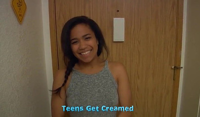 Young black teenie lets her white teacher put his white cock inside of her hole