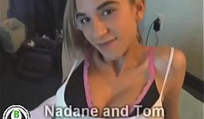 Skinny blonde teen sucks and fucks a huge dick in an amateur production