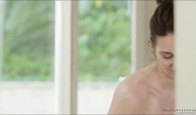 MILF takes advantage of her petite teen daughter and shows her how to lick pussy