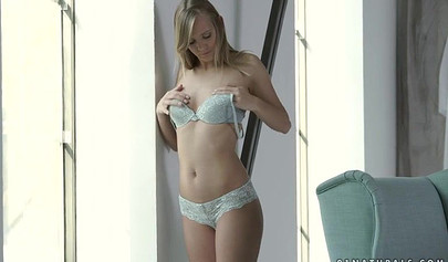 Astonishing blonde teen gets licked and sucks cock before having her ass railed