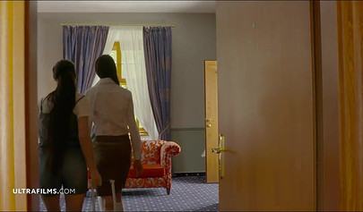 Three gorgeous slim lesbians strip naked and rub and kiss each other to orgasm