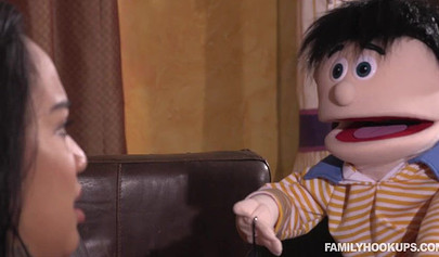 Tattooed Asian nubile slobbers all over his hard cock before being railed rough