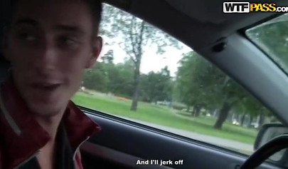 Gorgeous teen sucking on a huge fat cock and having her pink pussy pounded hard