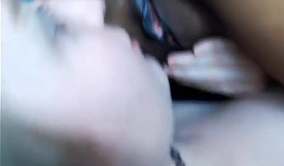 Teen enjoys having a cock inside of her mouth but she enjoys some pussy as well