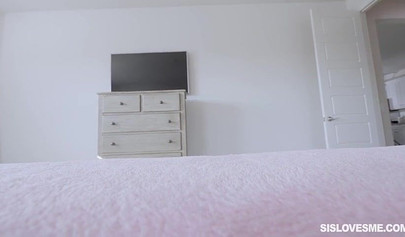 Tight teen with a lovely pussy lays down and takes a big fat dick inside of her