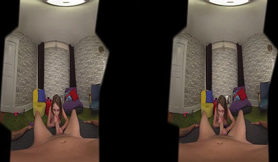 Tiny teen tries sucking on a massive cock but she ends up choking on it harshly