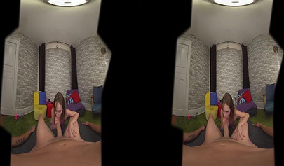 Tiny teen tries sucking on a massive cock but she ends up choking on it harshly