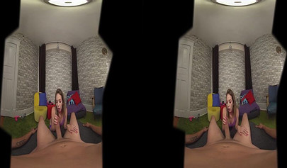 Tiny teen tries sucking on a massive cock but she ends up choking on it harshly