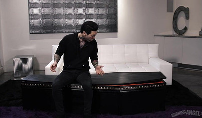 White girl gets her tight teen pussy fucked hard by a mature goth lover's dick