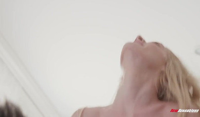 Tight teen is so horny that her lovers dick isn't enough so she uses a toy too