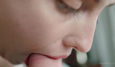 White teen gets her tight little pussy filled with a lot of cum after hot sex