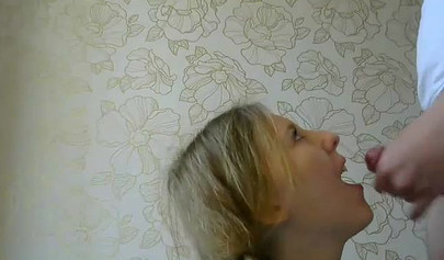 Cutie with pigtails gets her lovely face fucked hard by a insatiable hung hunk