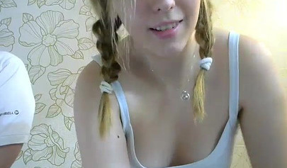 Cutie with pigtails gets her lovely face fucked hard by a insatiable hung hunk