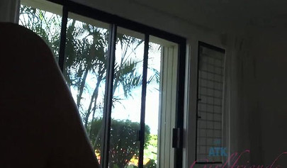 Amateur blonde teen takes big dick inside of her while she smokes a cigarette