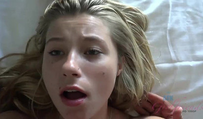 Amateur blonde teen takes big dick inside of her while she smokes a cigarette