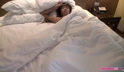 Tight Asian teen gets drilled in missionary position and in doggy style harshly