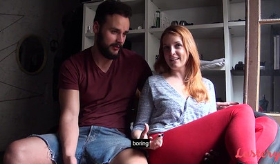 Young hot couple of teenagers have passionate sex in a very romantic setting