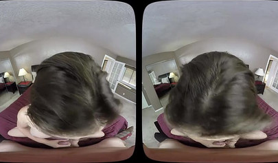 Beautiful brunette teenie Dani Daniels sucks a big cock and rides it by the pool