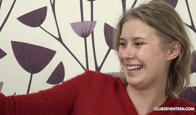 Amateur blonde nubile has her pussy licked before being pounded and facialised