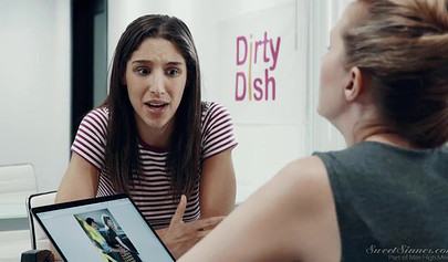 Pretty blonde teen slobbers on a big hard cock and gets her tight pussy hammered