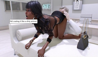 Dark-skinned teenie with perfect round tits has her pussy hammered by a big cock