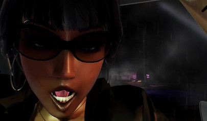 Dark-skinned teenie with perfect round tits has her pussy hammered by a big cock