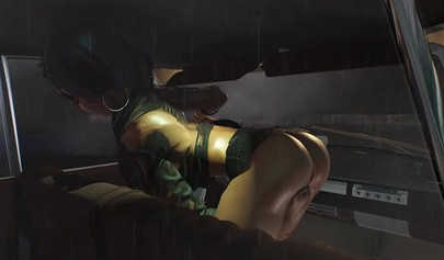 Dark-skinned teenie with perfect round tits has her pussy hammered by a big cock