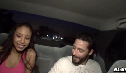 Tiny teen with nice round boobs takes a king size dick up her dripping wet pussy