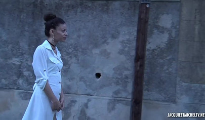 Two skinny teens kiss and lick each other before being impaled on a big hard cock